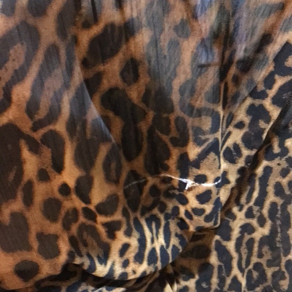 NWT Ralph Lauren Swimsuit Cover-Up Tunic Leopard Print with Tie Waist-Size S/M - Picture 7 of 12